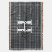 HAMbyWG om het even welk kleurenmonogram Deken (Voorkant Verticaal)
