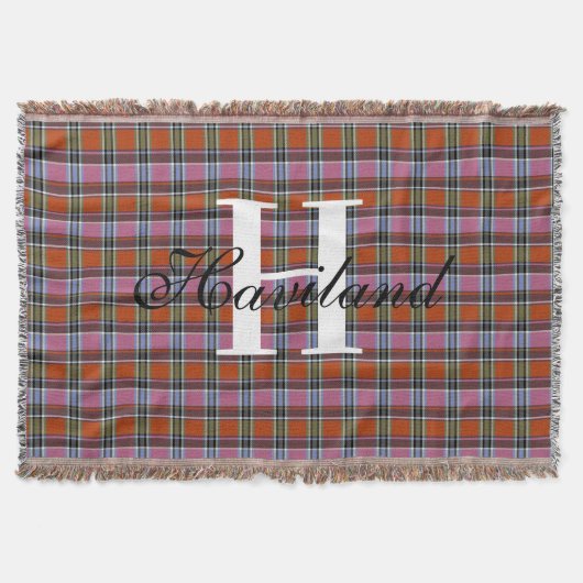 HAMbyWG om het even welk Monogram van de Kleur op Deken (Voorkant)