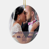 HAMbyWG - Onze eerste Kerstmis als de heer & mevro Keramisch Ornament (Rechts)