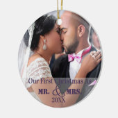 HAMbyWG - Onze eerste Kerstmis als de heer & mevro Keramisch Ornament (Links)