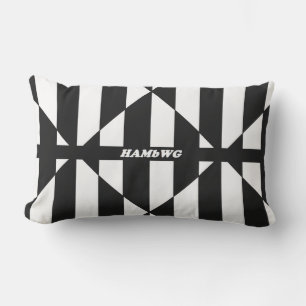 HAMbyWG Outdoor Lumbar Pillow Blk/Wh Di Stripe Buitenkussen