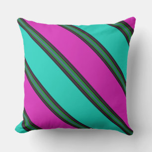 HAMbyWG -Outdoor Pillow 20-inch roze/Blk/Gr/Turq. Buitenkussen