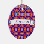 HAMbyWG - Paarse, Oranje, Aqua Macrame van 1970 Keramisch Ornament (Rechts)