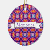 HAMbyWG - Paarse, Oranje, Aqua Macrame van 1970 Keramisch Ornament (Links)