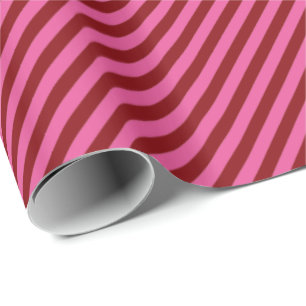 HAMbyWG-pakpapier - Rode roze streep Cadeaupapier