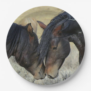 HAMbyWG - Papieren Borden 9 inch - 2 paarden Bordje