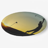 HAMbyWG - Papieren Borden - Golfer Bordje (Gekanteld)