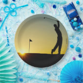 HAMbyWG - Papieren Borden - Golfer Papieren Bordje (Feest)