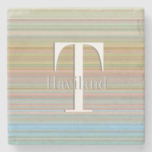 HAMbyWG Pastel lijnen Stenen Onderzetter (Voorkant)