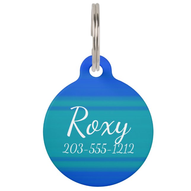 HAMbyWG - Pet Name Tag - Cool/Cool Blue Huisdierpenning (Voorkant)