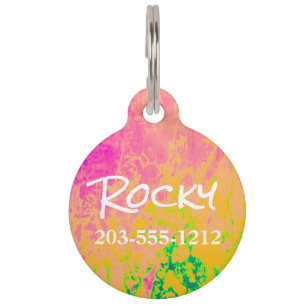 HAMbyWG - Pet Name Tag - Roze hitte Huisdierpenning