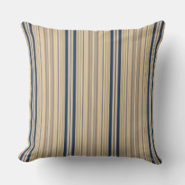 HAMbyWG - Pillow - Gold Sapphire Stripes Buitenkussen