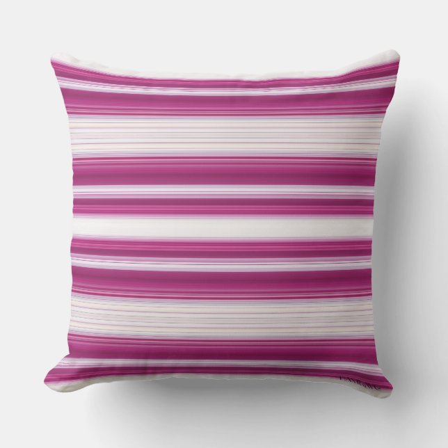 HAMbyWG - Pillow - Magenta Witte gradiënt Buitenkussen (Voorkant)