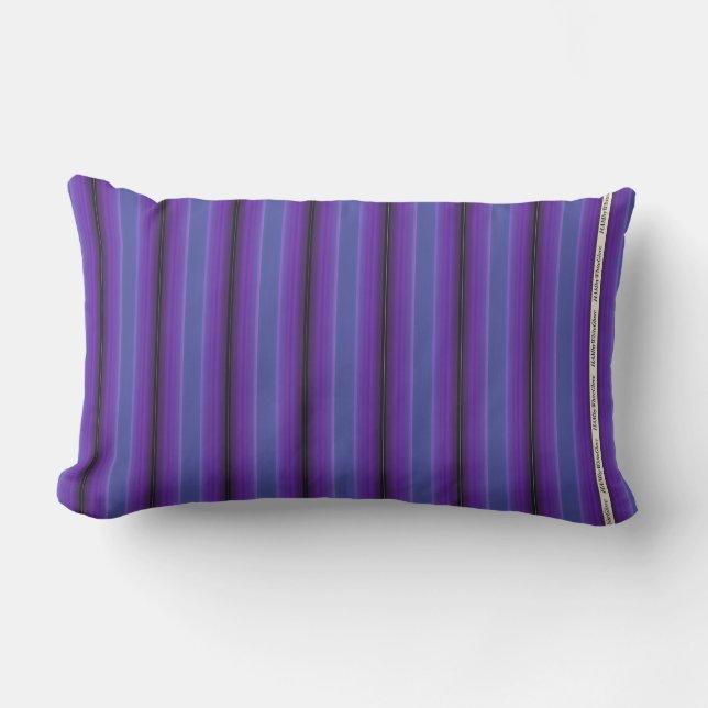 HAMbyWG - Pillow - Paars Blue Violet Stripe Buitenkussen (Voorkant)