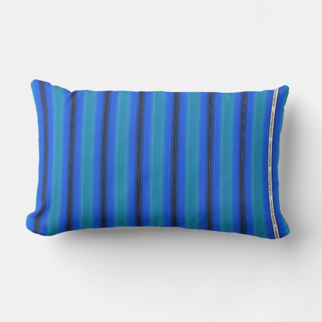 HAMbyWG - Pillow - Rich Blue Ggloing Stripe Buitenkussen (Voorkant)