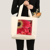HAMbyWG Pink Gerber Daisy Grote Tote Bag (Voorkant (product))