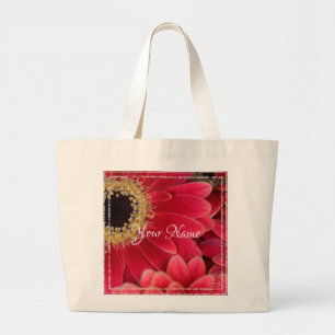 HAMbyWG Pink Gerber Daisy Grote Tote Bag