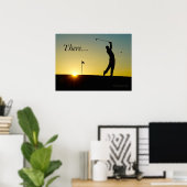 HAMbyWG - Poster - Golfer in Sunset (Thuiskantoor)