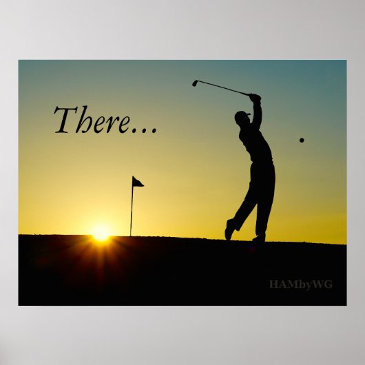 HAMbyWG - Poster - Golfer in Sunset (Voorkant)