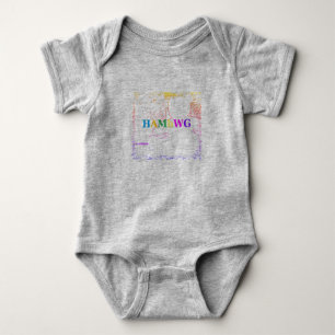 HAMbyWG Rainbow Teddy Bear Outline w Logo T-Shirts