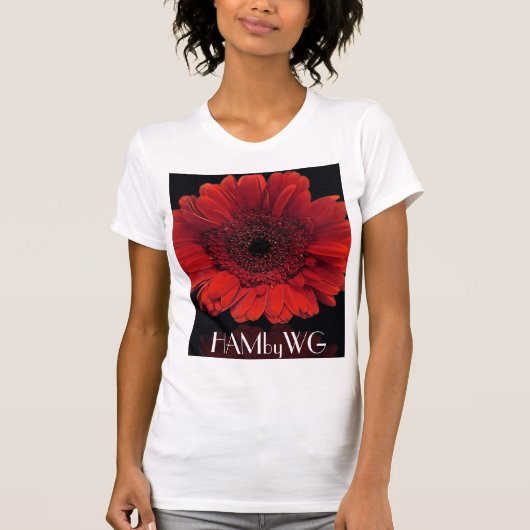 HAMbyWG - Red Gerber Daisy T-shirt (Voorkant)