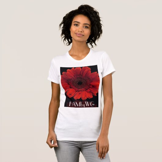 HAMbyWG - Red Gerber Daisy T-shirt (Voorkant volledig)
