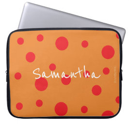 HAMbyWG - Rode Stippen met Elke Achtergrondkleur Laptop Sleeve