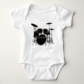 HAMbyWG - Romper, T-shirt, Snap T - Drum Thema Romper (Voorkant)