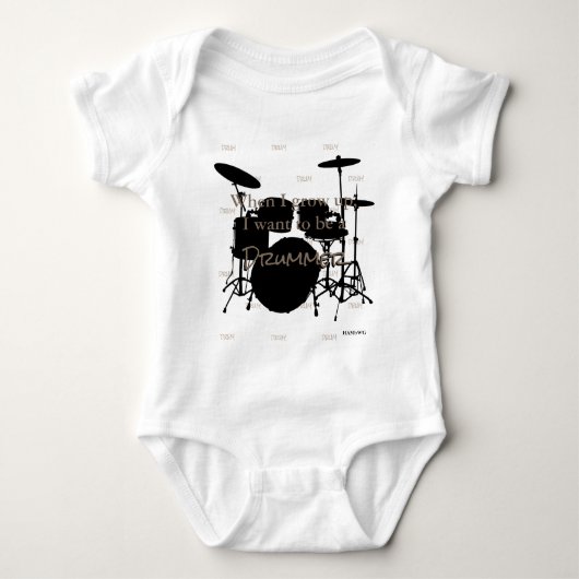 HAMbyWG - Romper, T-shirt, Snap T - Drum Thema Romper (Voorkant)