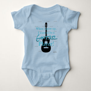 HAMbyWG - Romper, T-shirt, Snap T - Gitaar Thema Romper