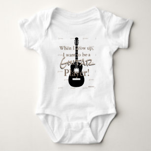 HAMbyWG - Romper, T-shirt, Snap T - Gitaar Thema Romper