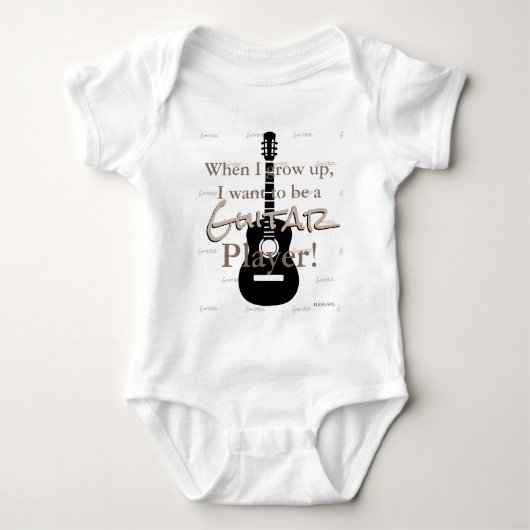HAMbyWG - Romper, T-shirt, Snap T -  Gitaar Thema Romper (Voorkant)
