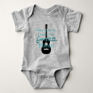 HAMbyWG - Romper, T-shirt, Snap T - Gitaar Thema Romper