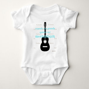 HAMbyWG - Romper, t-shirt, Snap T - Gitaarthema Romper
