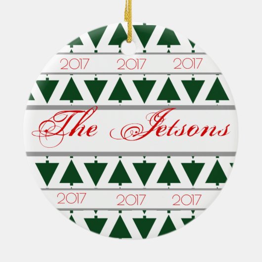 HAMbyWG Round Ornament - groen en wit (Achterkant)