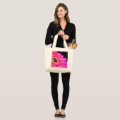 HAMbyWG - Roze Gerber-Margriet Grote Tote Bag (Voorkant (model))