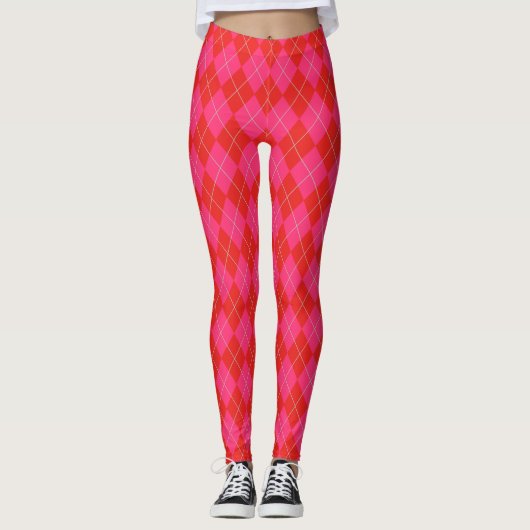 HAMbyWG roze stijl met enige andere kleur Leggings (Voorkant)