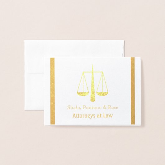 HAMbyWG Schaal van de Rechtspleging Advocaten Folie Kaarten (Voorkant met envelop)