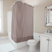HAMbyWG - Shower Curtain - Deco Olive Mauve Stripe Douchegordijn (In situ)