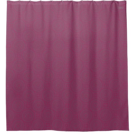 HAMbyWG - Shower Curtain - Mandalas Raspberry Douchegordijn (Voorkant)