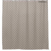 HAMbyWG - Shower Curtain - Milk Chocolate Gingham Douchegordijn (Voorkant)