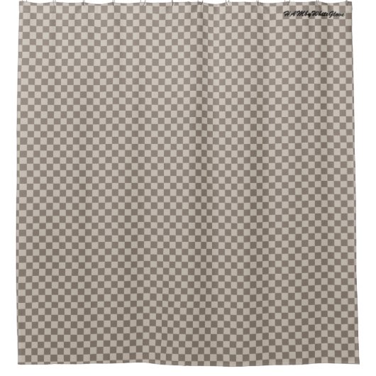HAMbyWG - Shower Curtain - Milk Chocolate Gingham Douchegordijn (Voorkant)