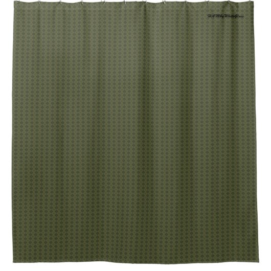 HAMbyWG - Shower Curtain - Olive Tiny Diamond Douchegordijn (Voorkant)