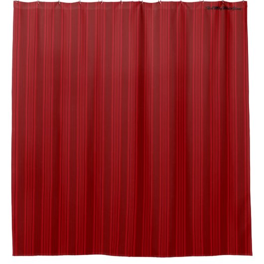 HAMbyWG - Shower Curtain - Red Rose Stripe Douchegordijn (Voorkant)