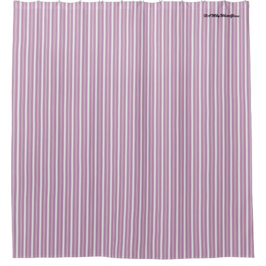 HAMbyWG - Shower Curtain - Roze streep Douchegordijn (Voorkant)
