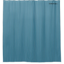 HAMbyWG - Shower Curtain - Stripe Aqua en grijs Douchegordijn