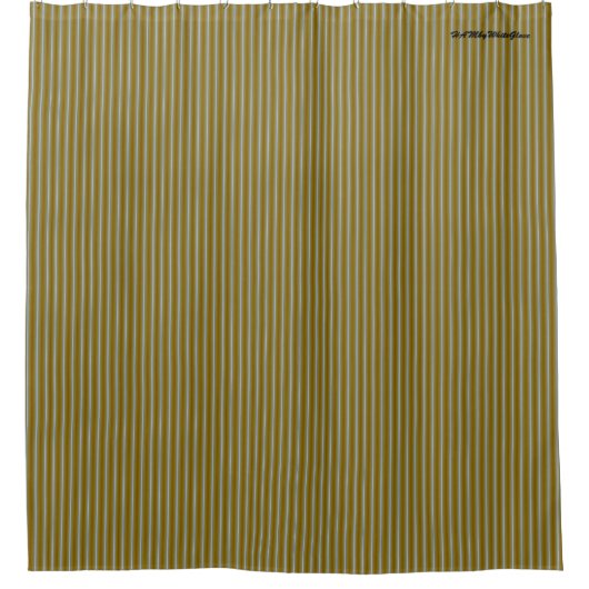 HAMbyWG - Shower Curtain - Stripe Gold en grijs Douchegordijn (Voorkant)