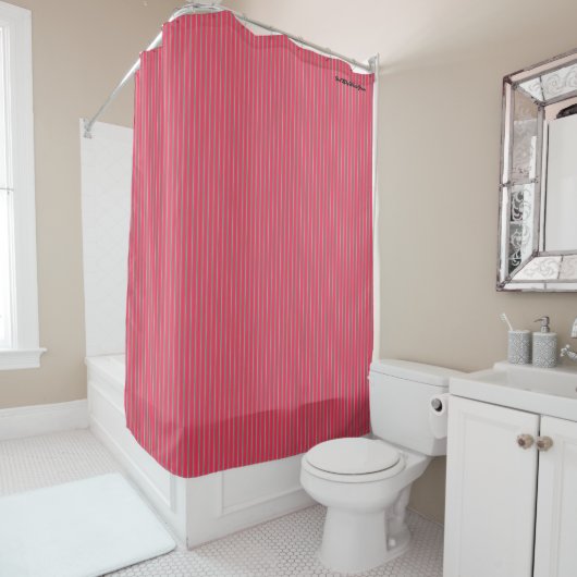 HAMbyWG - Shower Curtain - Stripe Melon Pink Douchegordijn (In situ)