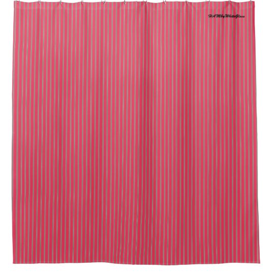 HAMbyWG - Shower Curtain - Stripe Melon Pink Douchegordijn (Voorkant)