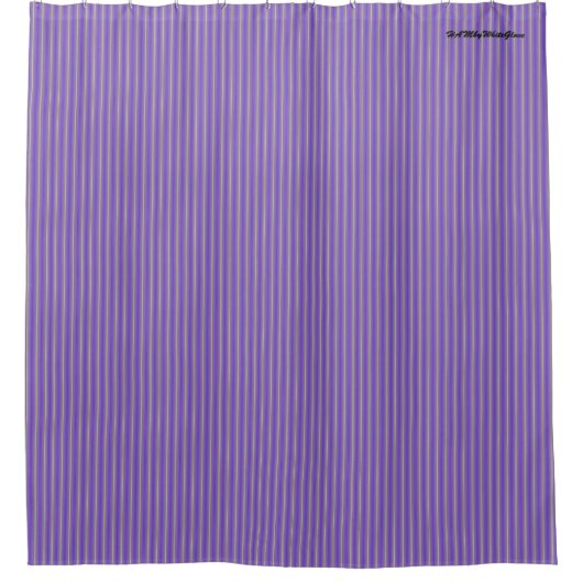 HAMbyWG - Shower Curtain - Stripe Paars en grijs Douchegordijn (Voorkant)